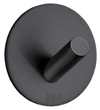 Enkel krok selvklebende Ø48mm - matt svart